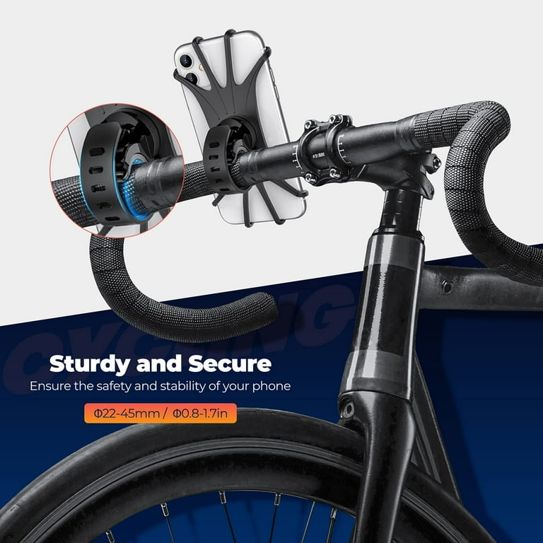 Bike Phone Mount Motorcycle Handlebar Mount 360 Rotation