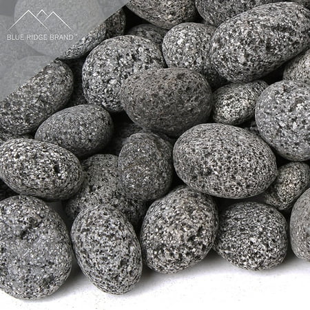 Blue Ridge Brand Lava Rock - Tumbled Lava Stones for Fire Pit - Black/Gray Volcanic Pebbles - Fire Glass Substitute - Landscaping (Best New Alternative Rock)