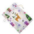 thumbnail image 4 of 10pcs Cotton Draw String Storage Basket storage bag drawstring elk Bag Candy Holder Christmas Elk Pattern Pocket Pounches, 4 of 6