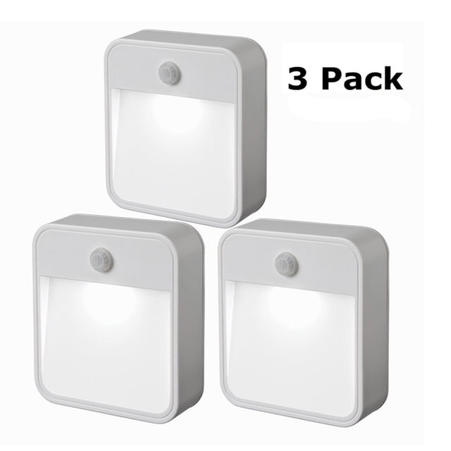 Zootealy 3PCS Stick Anywhere Nightlight LED Puck Light Wireless Battery-Powered Motion Sensing LED Indoor