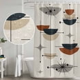 thumbnail image 5 of Navy Bohemian Shower Curtain, Waterproof Shower Curtains for Bathroom, Geometric Boho Abstract Color Block Washable Fabric Bathtub Curtain Set Bath Decor with 12 Hooks Extra Long 72"x96", 5 of 8