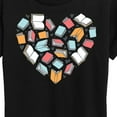 thumbnail image 3 of Instant Message - Book Heart - Women's Short Sleeve Graphic T-Shirt, 3 of 6