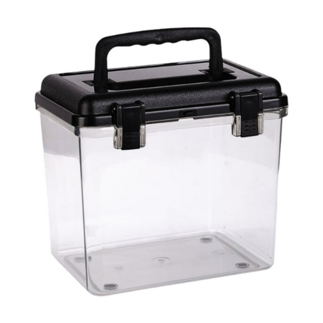 Bunblic Camera Case Airtight Bin Accessories with Handle Practical Multifunctional with Lid Container Portable Storage Box Black