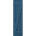 thumbnail image 5 of Ekena Millwork 14"W x 43"H Americraft Four Board (2 Batten) Exterior Real Wood Joined Board-n-Batten Shutters w/ Z-Bar (Per Pair), Sojourn Blue, 5 of 10