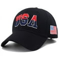 thumbnail image 7 of 2024 New America Flag Embroidery Baseball Cap for Men Women Cotton Snapback Hat Unisex Hip Hop USA Caps for Man   Patriotic Adjustable Cotton Dad Hat USA Embroidered American Flag Cap for Men Women, 7 of 7