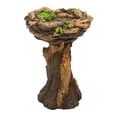 thumbnail image 1 of Resin Tree Stump Bird Bath Bathing Bowl Figurine for Garden Outside Birdbath, 1 of 8