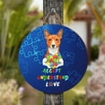 thumbnail image 4 of Autism Awareness Basenji Accept Understand Love Round Wood Sign African Barkless Dog Lover Hanging Wall Home Decor - 12003, 4 of 5