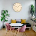 thumbnail image 4 of Reloj de pared de madera natural maciza Reloj de madera de 12 pulgadas Movimiento silencioso Tictac silencioso Péndulo de pared Estilo moderno Sala de estar simple Dormitorio Cocina kaili Sencillez, 4 of 5