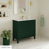 Cascade 36" Freestanding Bathroom Vanity Cabinet without Top in Green Oak