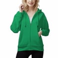 thumbnail image 5 of Women's 300g Cotton Zipper Hoodie Casual Sweatshirt with Pocket, 5 of 9