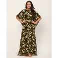thumbnail image 2 of Moomaya Sleepwear, Printed Kaftan Maxi For Women, Round Neck Rayon Caftan Dress, 2 of 9