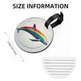 thumbnail image 5 of Whale 2pcs PU Leather Round Bag Tags with Privacy Cover and Name ID Tag - Suitcase Tags for Travel Luggage, Handbags, Backpacks, School Bags, 5 of 6