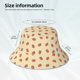 thumbnail image 3 of Fotbe Strawberries Sombrero Tipo Pescador con Estampado – Sombrero de Sol de Algodón de Moda para Playa, Golf, Pesca, 3 of 6