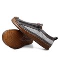 thumbnail image 3 of Zapatos de cuero genuino, zapatos casuales para hombres, mocasines cosidos a mano, zapatos planos para hombres, zapatos de conducción cómodos para hombres, mocasines (25,5 cm), 3 of 4