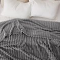thumbnail image 5 of U by Bedsure Frost Gray Fleece Queen Blanket for Couch - Super Soft Cozy Blankets for Women, Girls, 90x90 inches, 5 of 6