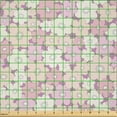 thumbnail image 2 of Ambesonne Meadow Fabric by the Yard Microfiber, Pastel Blooming Daisy Spring, 5 Yards, Coral Pale Fuchsia Peach, 2 of 2