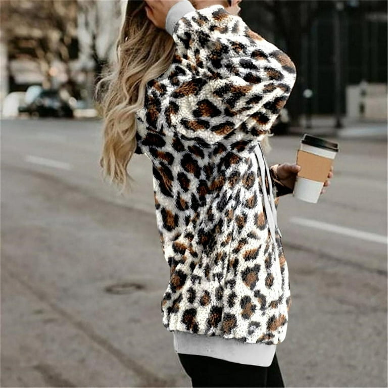 Cheetah sherpa pullover hot sale