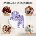 thumbnail image 7 of Pofeuu crystal Skull record lips Print Womens Pajamas Set Long Sleeve Sleepwear Button Down Nightwear Soft Pj Lounge Sets Button Down Pajamas Women-XX-Large, 7 of 7