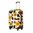 thumbnail image 2 of Xecao Cow Print Sunflower print Elastic Luggage Cover, with double-sided print , is perfect for travel, business, and daily use, 2 of 9