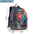 thumbnail image 2 of FORMRS Unisex School Backpack 17" Student Travel Bag with Laptop Compartment, Fireworks Night Pattern, 2 of 7