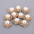 thumbnail image 1 of 10pcs Bijoux Perles Strass Flatback Boutons Ronds Embellissement Applique pour Broches, Bouquet de Mariage de Mariée, Ceintures de Mariée, 1 of 8