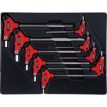 Sunex 9859 9-pc T-Handle, Hex, Fractional SAE Fractional Hex Key Set