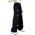 thumbnail image 4 of KAUOD Teen Youth Casual Wide Leg Jean Pants for Girls Trendy Put On Denim Pants Bow Embroidery Trouser Girl Jeans Clothes, 4 of 9