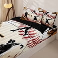 thumbnail image 3 of Castle Fairy Sport Baseball Zipper Twin Comforter Sets with Fitted Sheet and 2 Pillowcases, Ball Gamer Zipper Bedding Set, Black White,4-Piece,Black Reversible, 3 of 6