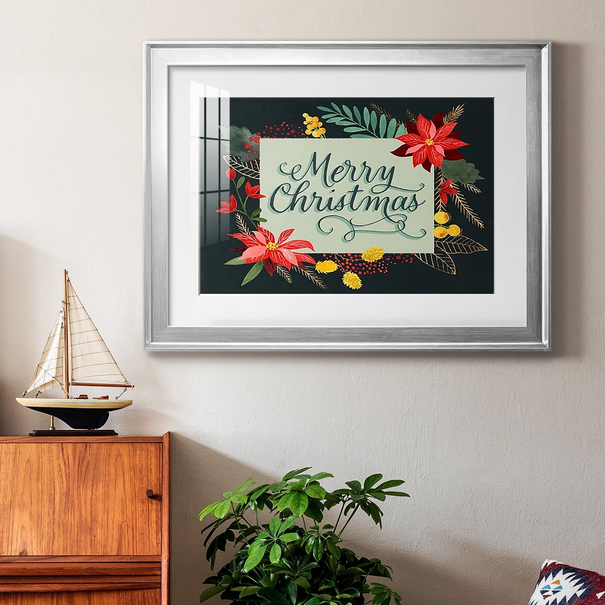 Bright Christmas Night I Premium Framed Print - Ready to Hang