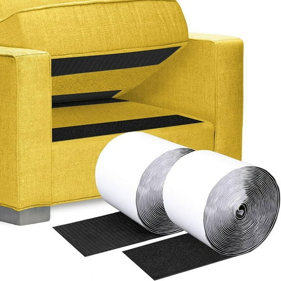 Hook & Loop Tape,4inchX20Feet Self Adhesive Fastener Tapes for Keep Sofa Cushions From Sliding,No Punching Wall Mounting