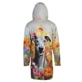 thumbnail image 2 of Welcome Spring Summer Italian Greyhound Portrait Flower Blue Sky All Over Print 3D Hooded Duffle Toggle Coat Greyhound Dog Lover - 12001, 2 of 6