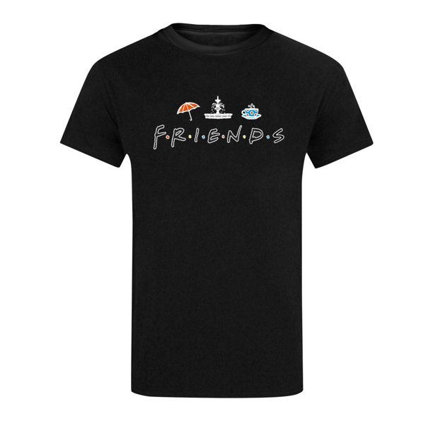 Friends - Camiseta Iconos para Adultos Unisex (Negro)