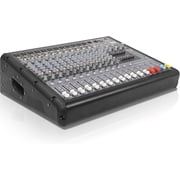 Sound Town 14-Channel 2x800W Powered Mixer w/ 2 Bus, DSP effects, USB MP3, Dual 7-band EQ, Phantom Power (TRITON-142PW)