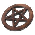 thumbnail image 1 of Wooden Pentagram Ornament for Metaphysical Decor Light Brown Crafted Solid Wood, 1 of 4