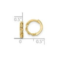 thumbnail image 2 of 10k Solid Yellow Gold Polished Twisted Hoop Earrings 9.85x10.4mm Wide 2mm Thick Hoop Earring for Women, 2 of 2