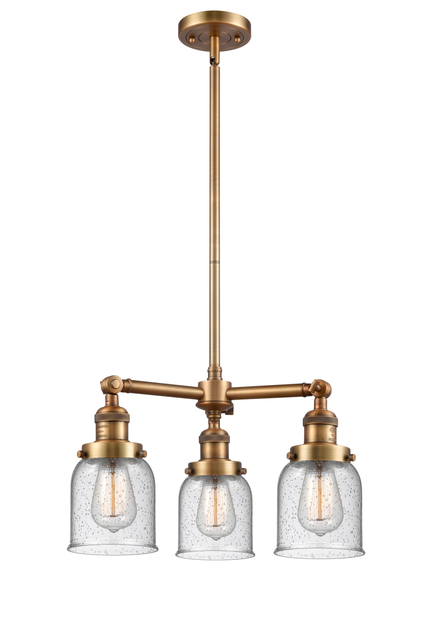 Innovations Lighting - Bell - 3 Light Chandelier In Industrial Style-11 Inches