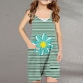 thumbnail image 2 of SHTXOZHI Girls Romper Sleeveless V Neck Short Jumpsuit Print Cute Summer Overalls with Pockets, 2 of 3