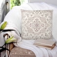thumbnail image 3 of Beige Boho 24x24 Pillow Covers Set of 2, Vintage Ethnic Floral Abstract Geometric Throw Pillow Covers Decorative Couch Cushion Case, Microfiber Square Pillowcases for Bedroom Car Living Room, 3 of 7