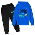 thumbnail image 3 of RTKFRFLM Kids Dinosaur Hoodie Outfit Set Cute Printed Hooded Sweatshirt and Pants Casual Activewear Set for Boys Pj's Sets, 3 of 3