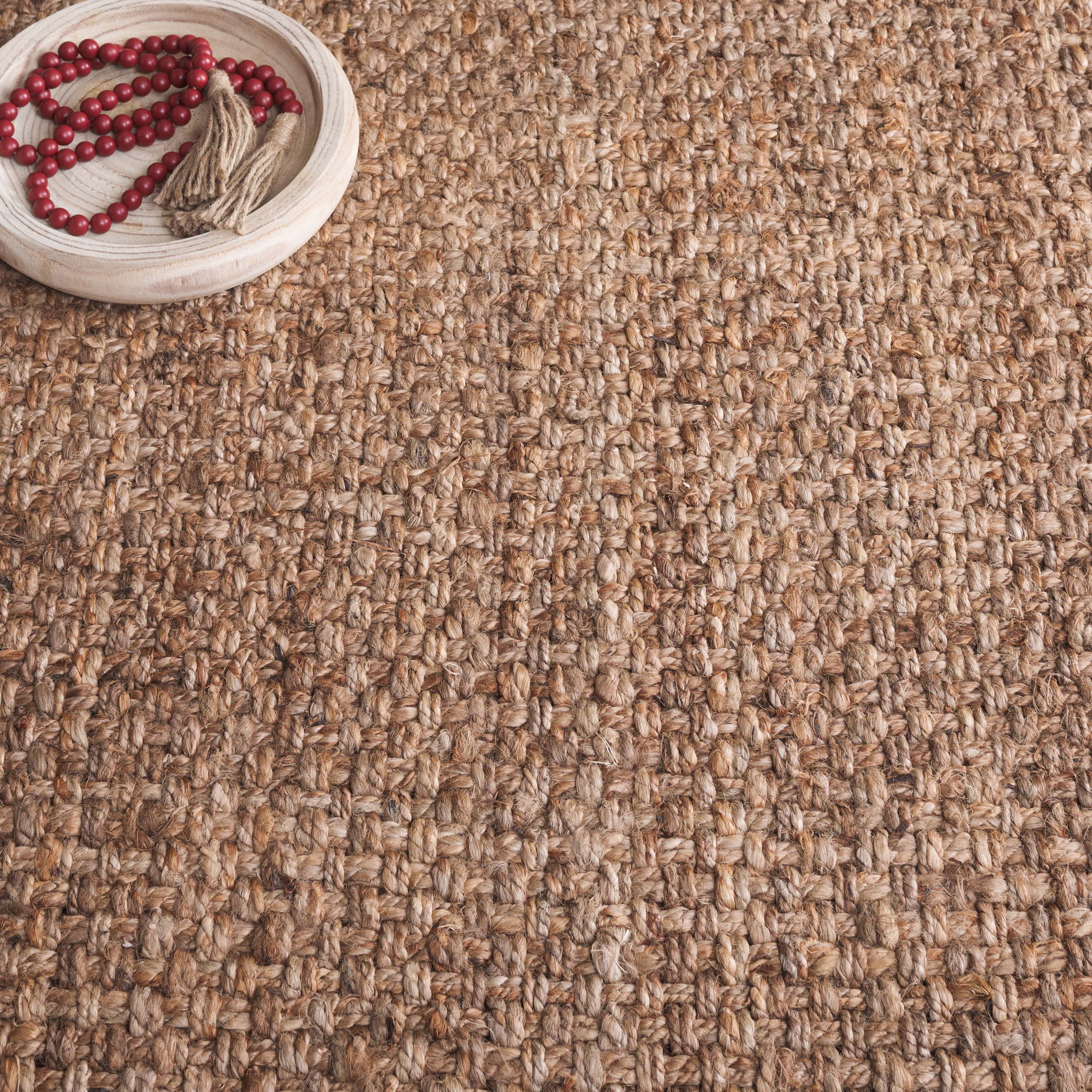SAFAVIEH Natural Fiber Doncho Bordered Runner Rug, Natural, 2'6" x 18'