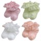 thumbnail image 1 of Calcetines Laklulu para bebés y niños, calcetines plisados con bordes peludos, calcetines bonitos para niñas pequeñas, calcetines para niñas pequeñas con cordones, 1 of 5