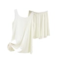 thumbnail image 1 of AherBiu Ensembles de Pyjama pour Femmes 2 Pcs Débardeurs Sans Manches Confortables Assortis Shorts de Pyjama Doux Tenue d'Intérieur Ensemble de Nuit, 1 of 4