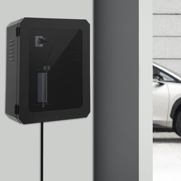 EV Charger Protective Box, 23.6'' x 20'' x 8'' Wall Indoor/Outdoor EV Charger Cover Protector Cable Cord Holder Lock Box