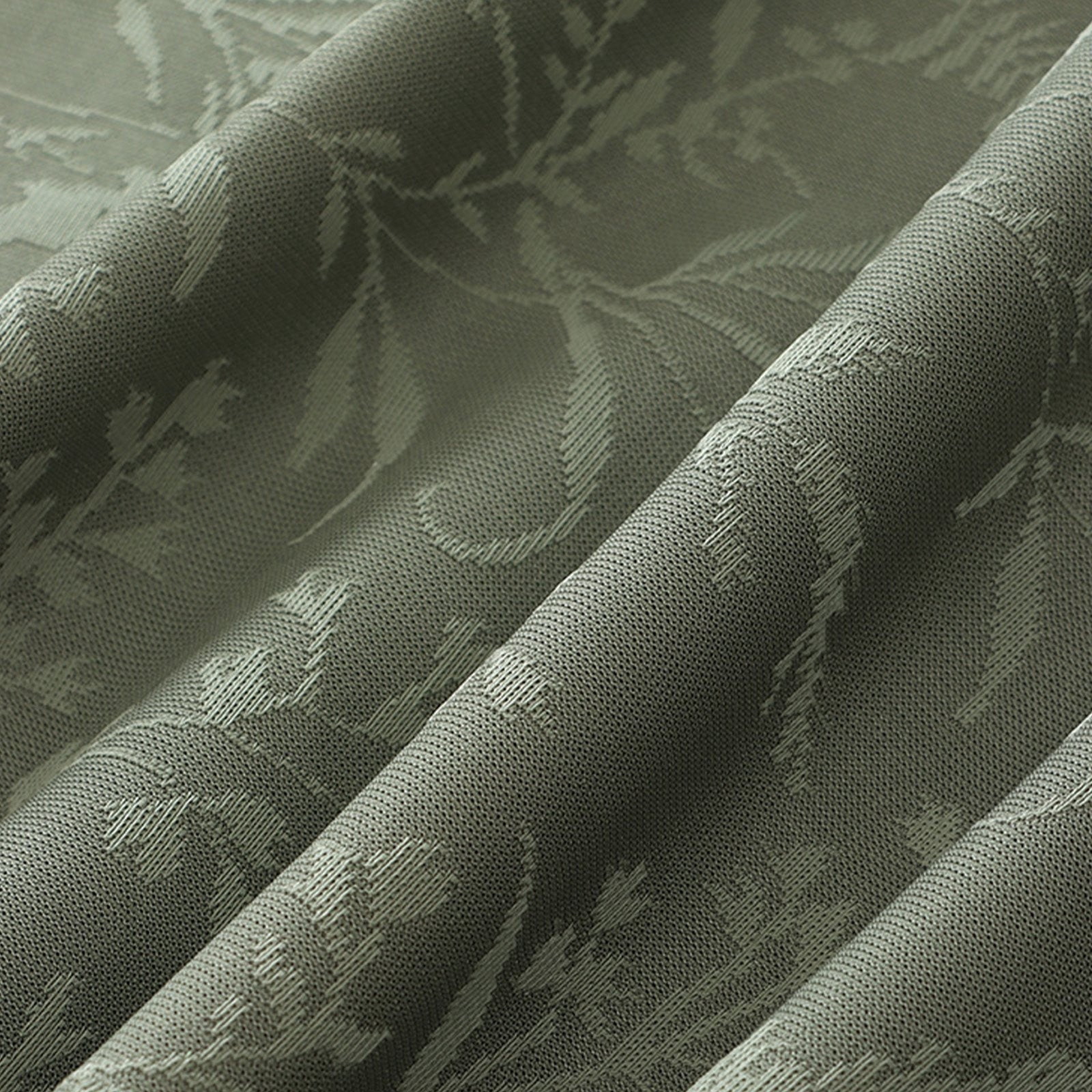 Taotanxi 95% Blackout Boho Curtains 95 Inches Long for Bedroom Green Scroll Floral Patterned Curtains, Darkening Thermal Insulated Window Drapes