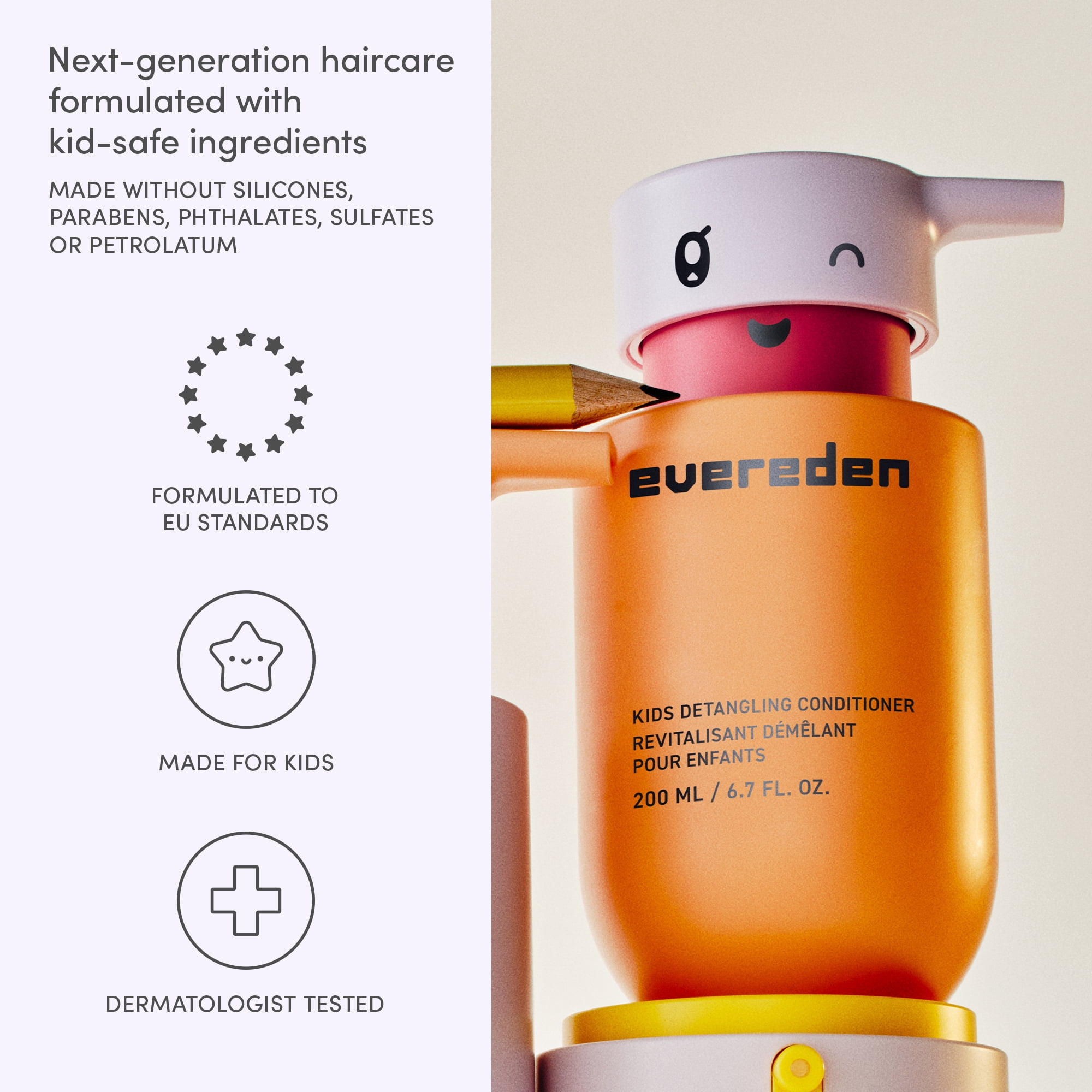 Evereden Kids Conditioner Detangler, 6.8 fl oz