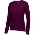 thumbnail image 3 of Augusta Sportswear - Ladies Attain Wicking Long Sleeve Shirt - Color - Maroon - Size - M, 3 of 7