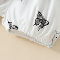 thumbnail image 5 of Baby Girl Clothes 0 3 6 9 12 18 Months Cartoon Elephant Letter Print Baby Ruffle Romper and Butterfly Print Short Headband Sets Cute Baby Girl Summer Clothes, 5 of 6