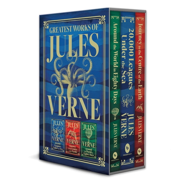Greatest Works of Jules Verne: 20,000 Leagues Under the Sea, Journey to the Centre of the Earth, Around the World in Eig, (Hardcover)