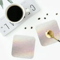 thumbnail image 5 of Bingfone Vintage Glitter Light Pearl Leather Drinks Coasters With Set Of 6,Suitable For Home Kitchen,Coffee Cup Coasters Home Gift, 5 of 9