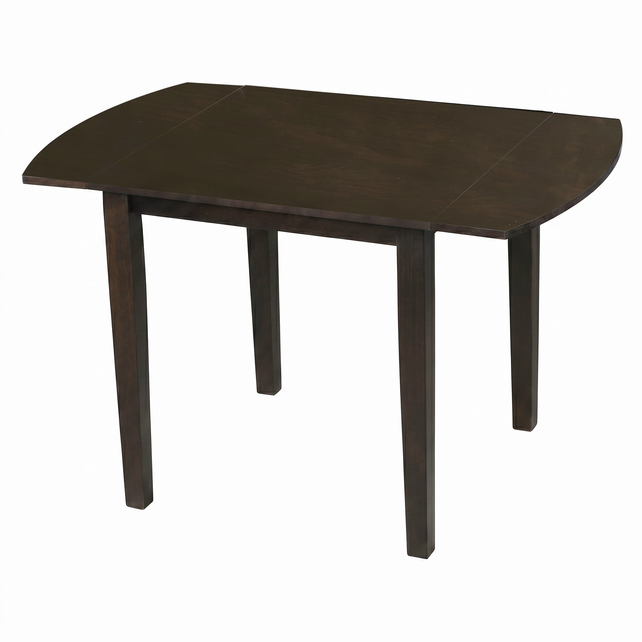Euroco 29.5"-47.3" Extendable Dining Table for 2-4 People, Farmhouse Wooden Kitchen Table with Drop Leaf for Dining Room,Space Saving,Dark Brown